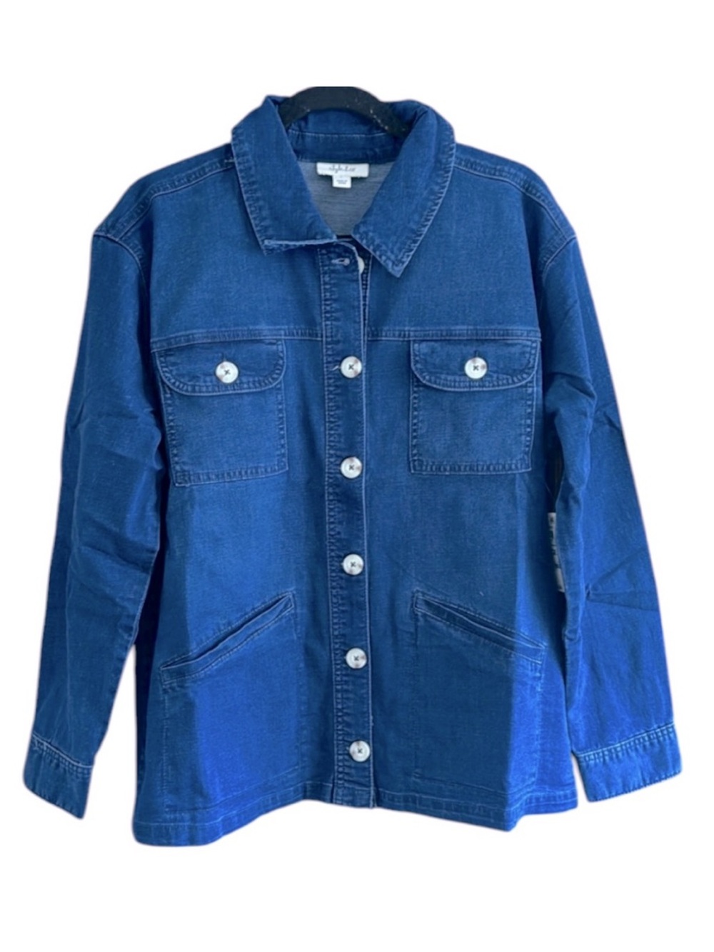 Style & Co Womens Large Denim Jacket Front Pockets Retails $59.50